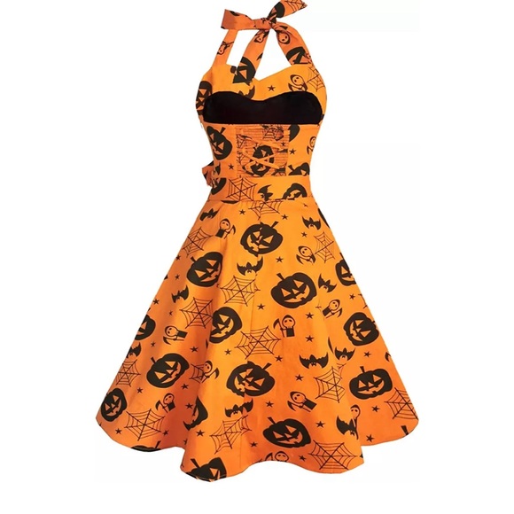 Brand New Topdress 1950s Classic Audrey Hepburn Style Dress- Halloween Themed - Picture 3 of 7